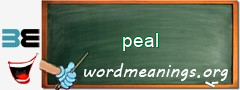 WordMeaning blackboard for peal